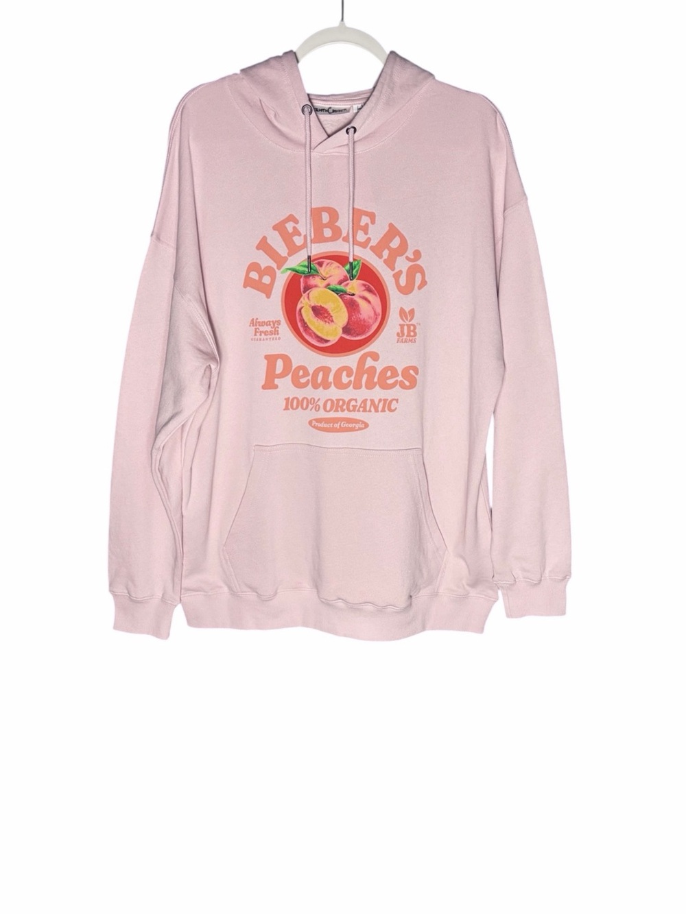 NWT Bravado Cotton On Justin Bieber Beiber's Peaches Hoodie Sweatshirt Pink